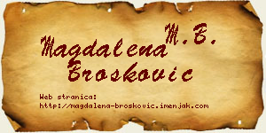 Magdalena Brošković vizit kartica